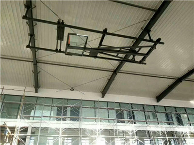 高端电动悬挂式篮球架安装完成案例 高端电动悬挂式篮球架安装完成案例