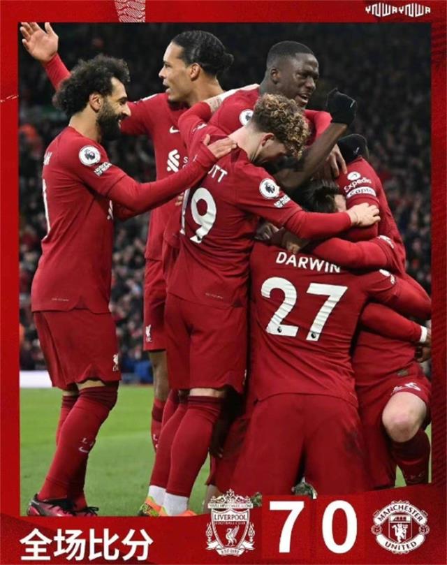 利物浦7-0曼联！双红会创纪录大胜(利物浦曼联双红会历史)图1